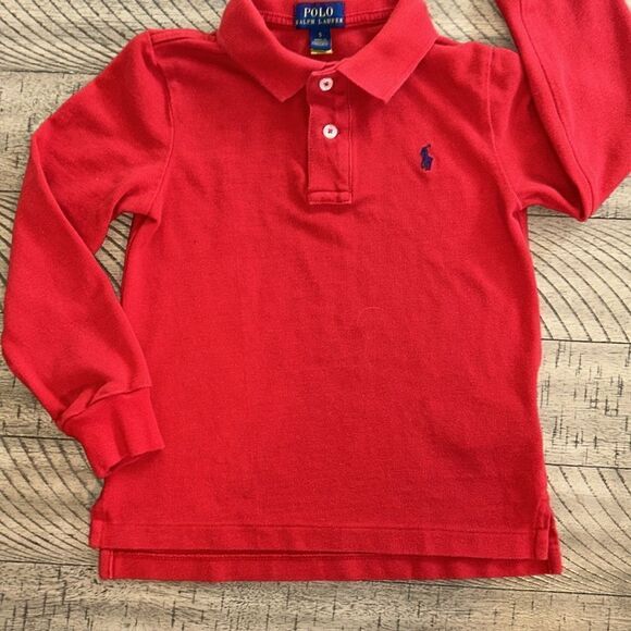 Sports car 🚘 red long sleeve Polo by Ralph Lauren cotton comfy - Picture 5 of 17
